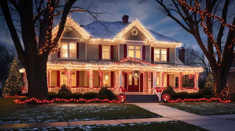 Christmas Lights Hanging in Alpharetta, GA