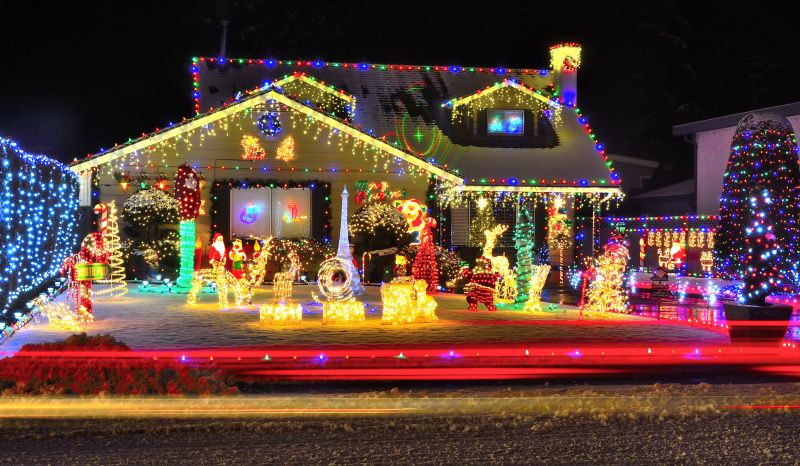 Decorated Homes with Christmas Lights