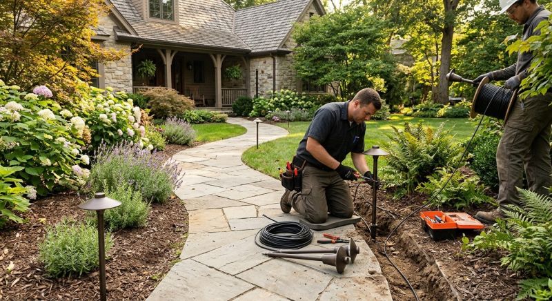 Sidewalk Lighting Installation in Heber City, UT